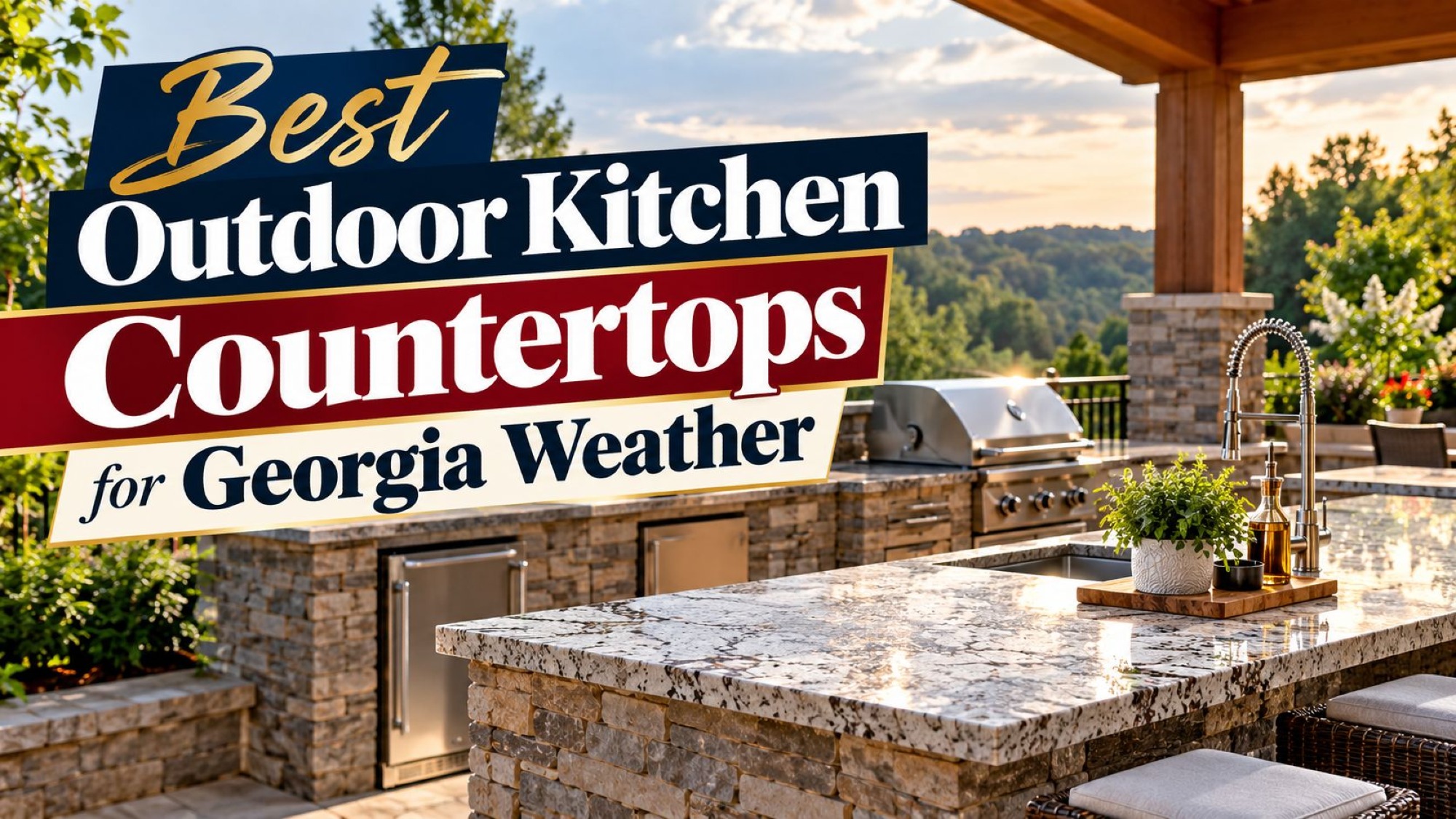 Best Outdoor Kitchen Countertops for Georgia Weather