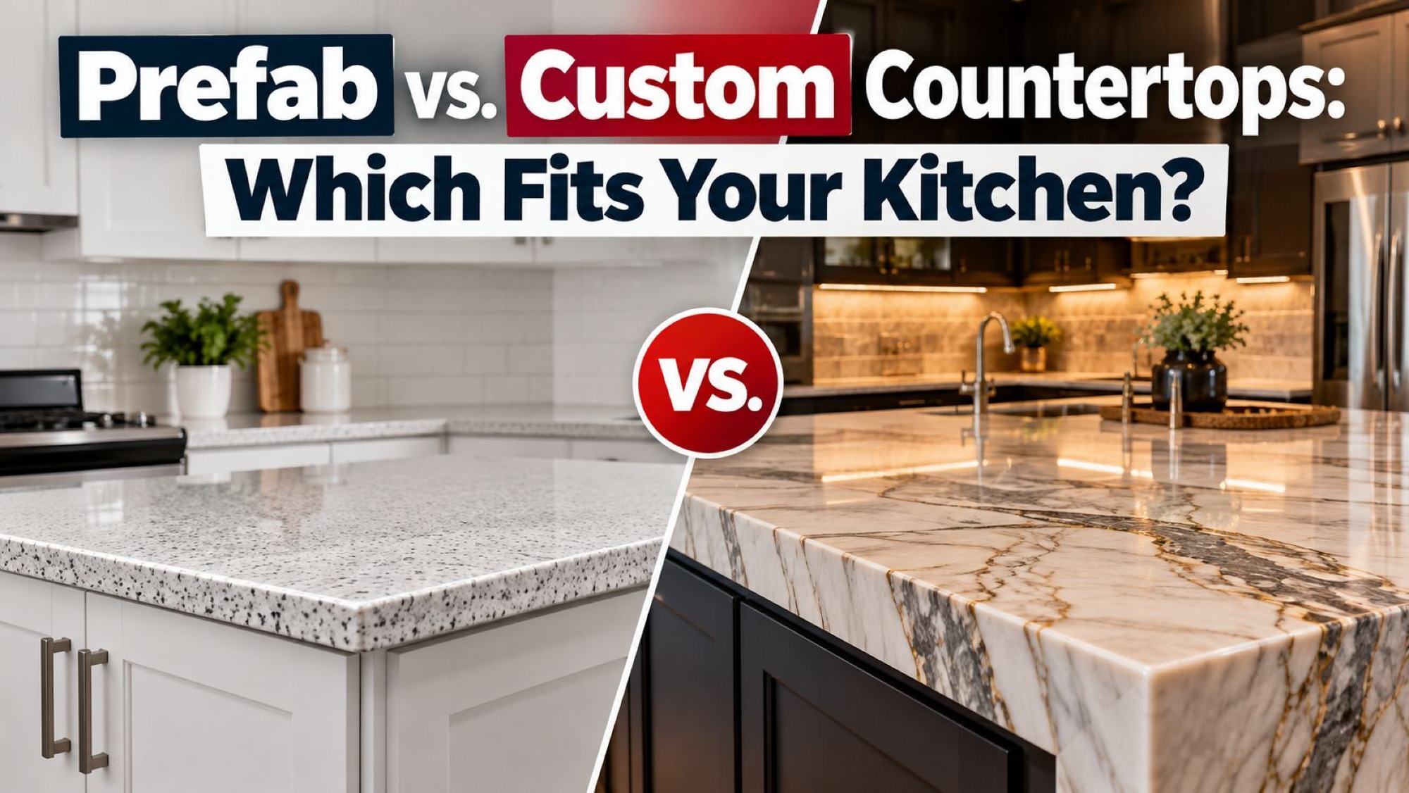 Prefab vs. Custom Countertops: Which Fits Your Kitchen?
