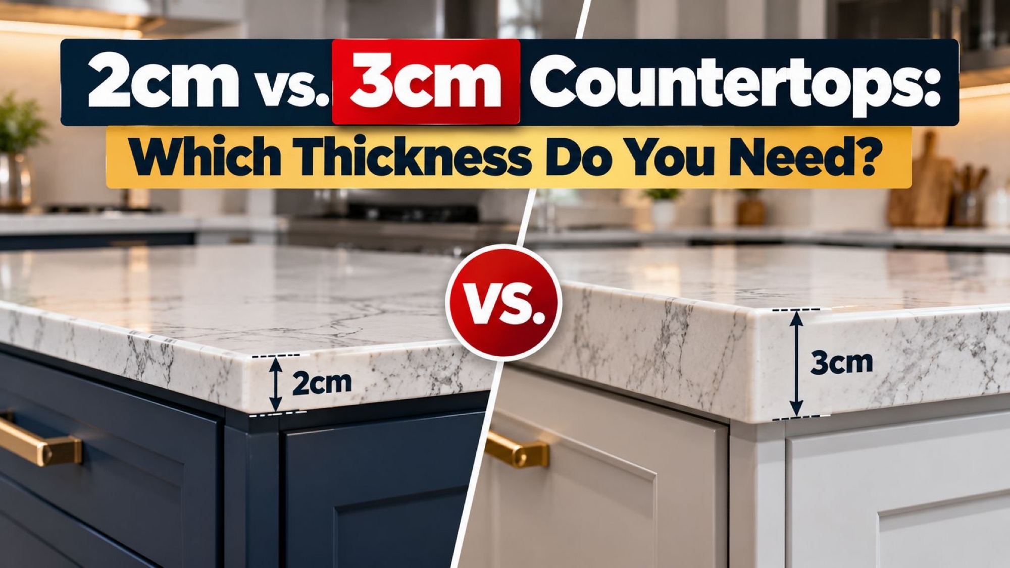 2cm vs. 3cm Countertops: Which Thickness Do You Need?
