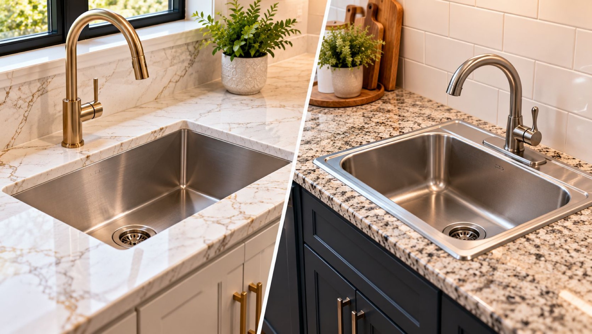 Undermount vs. Drop-In Sinks for Stone Countertops