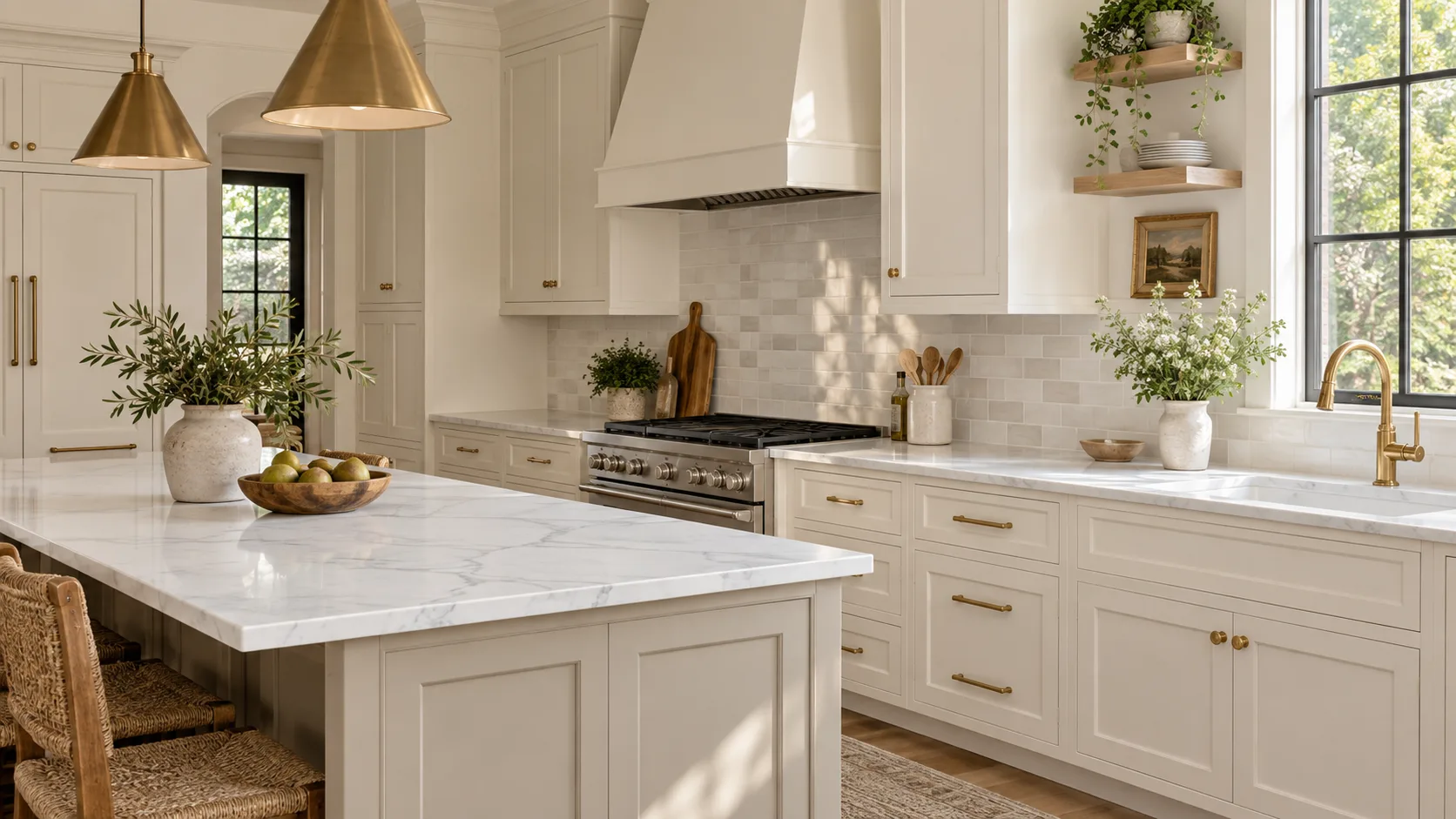 Best Cabinet Colors for White Quartz Countertops