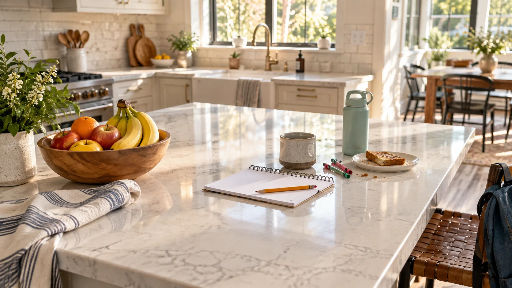 Best Countertop Materials for Busy Family Kitchens