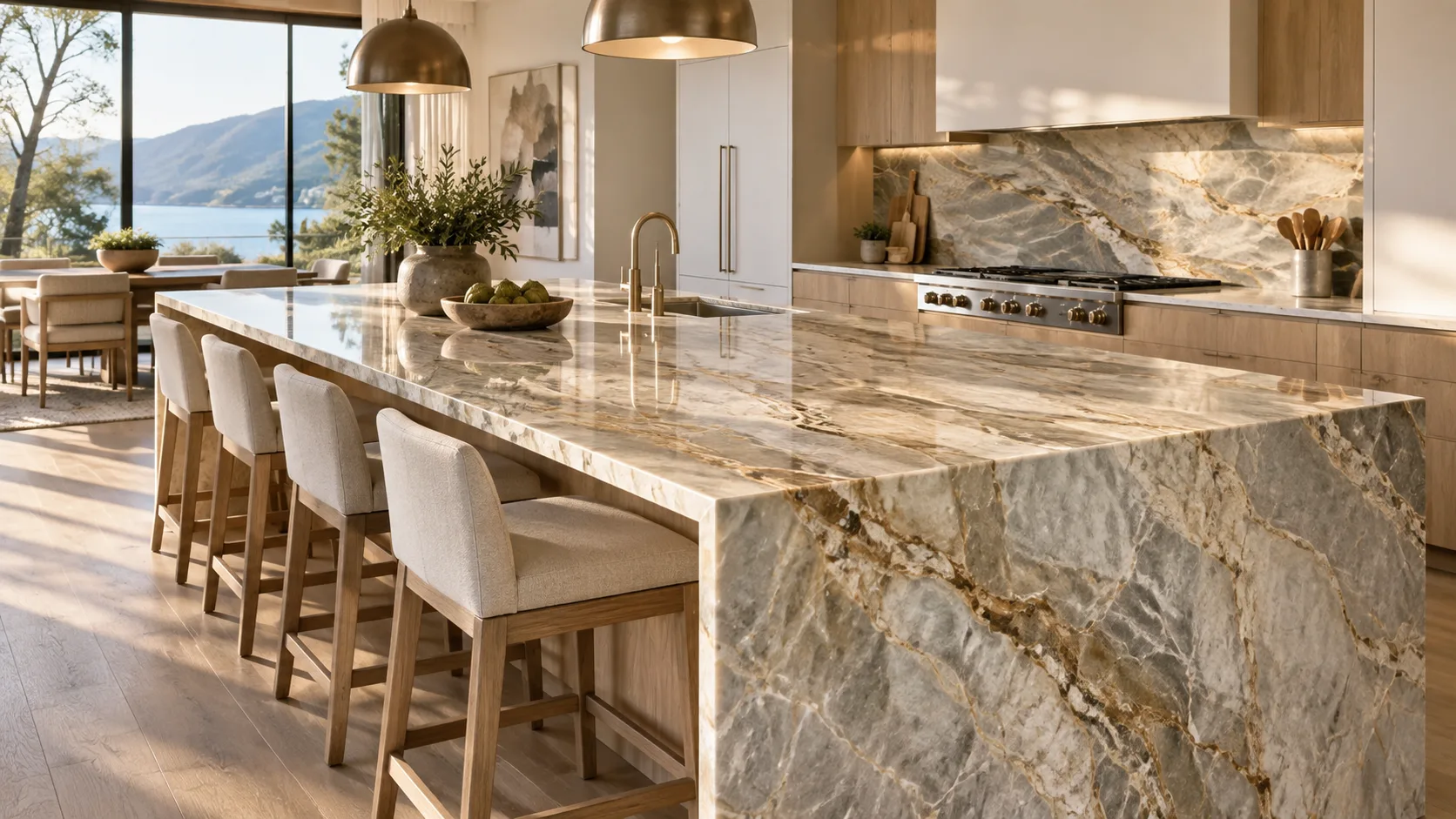 Dramatic natural quartzite